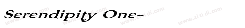 Serendipity One字体转换